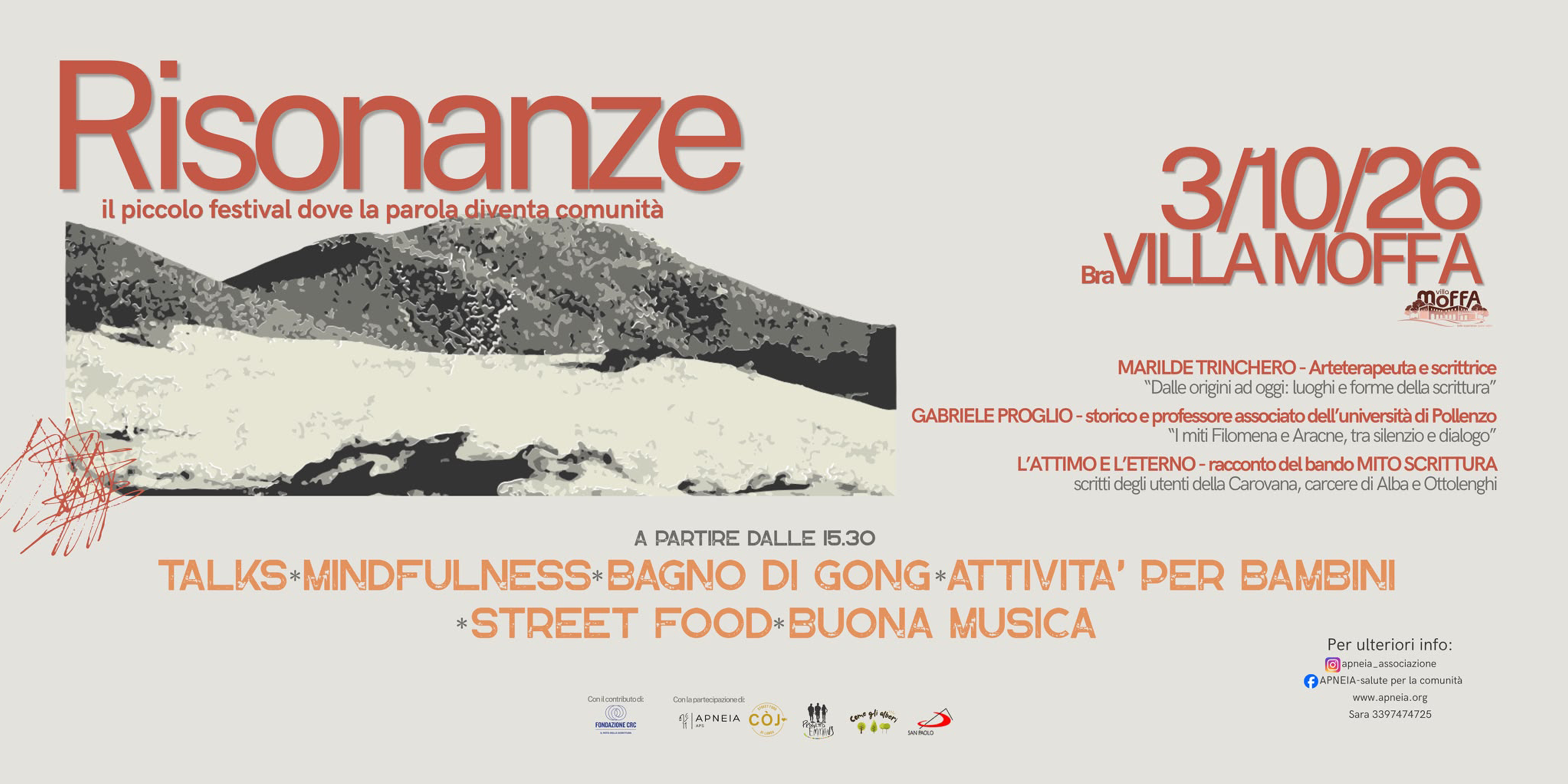 Risonanze, 3 ottobre 2026 a Villa Moffa